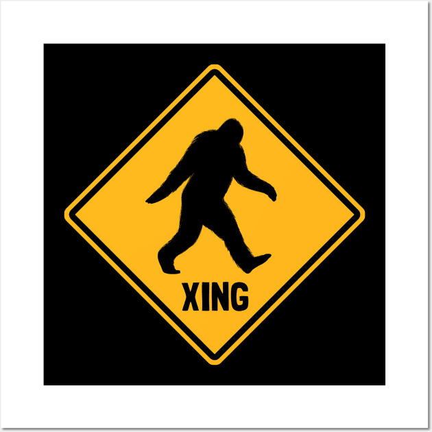 Bigfoot Crossing Wall Art by Coffee Squirrel